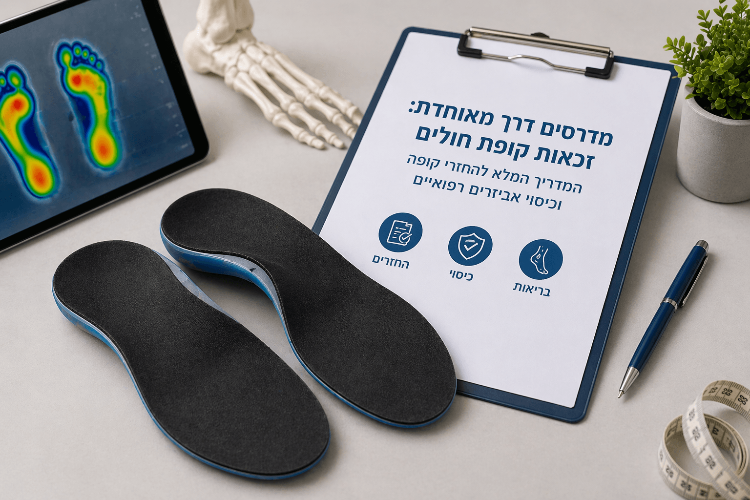 מדרסים דרך מאוחדת: זכאות קופת חולים - המדריך המלא להחזרי קופה וכיסוי אביזרים רפואיים