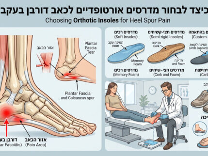 איך לבחור מדרסים לדורבן: מדריך מעשי להתאמה נכונה ולהפחתת כאבים בעקב