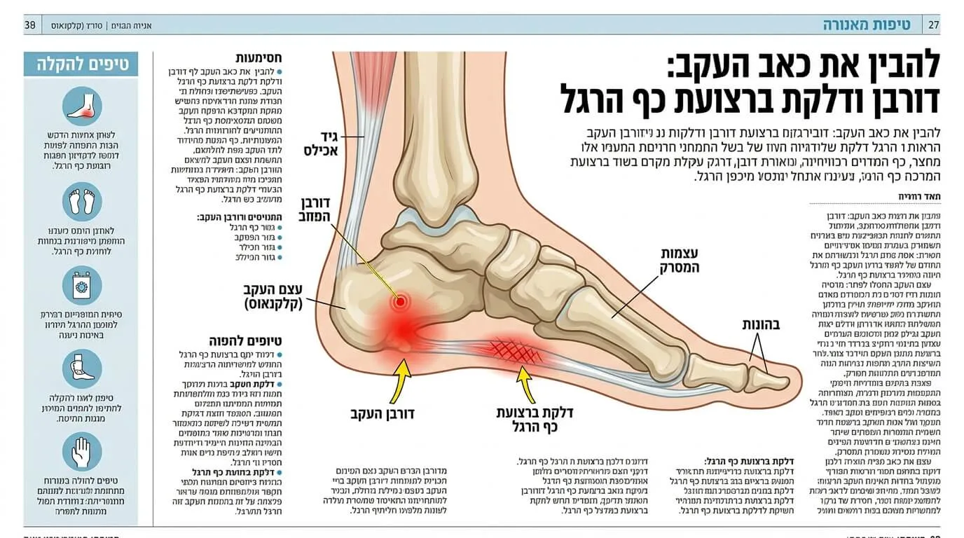 מה זה דורבן בעקב: איך לזהות בזמן ולטפל בכאב ביעילות